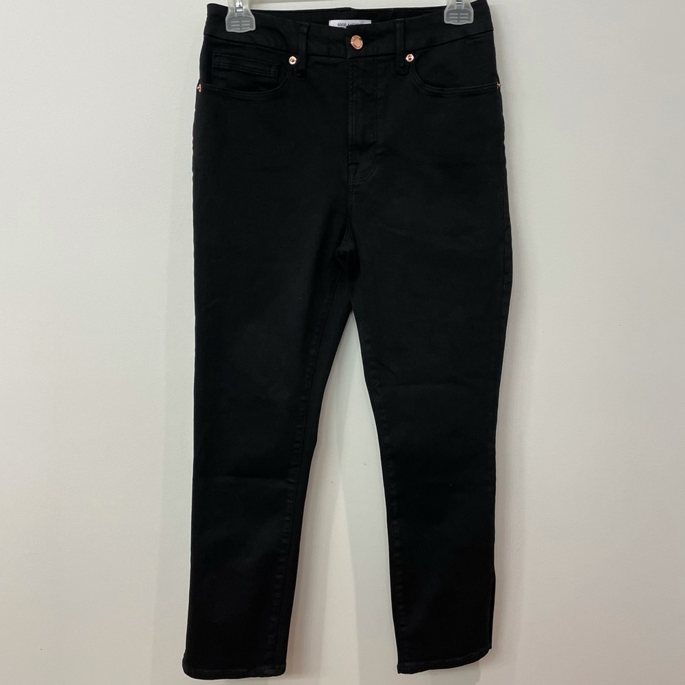 GOOD AMERICAN, “Good Waist Crop”, Black, Size 6/28